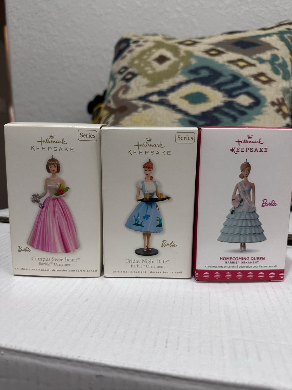 Hallmark Keepsake Barbie Ornament Set - Pink, Blue, Teal